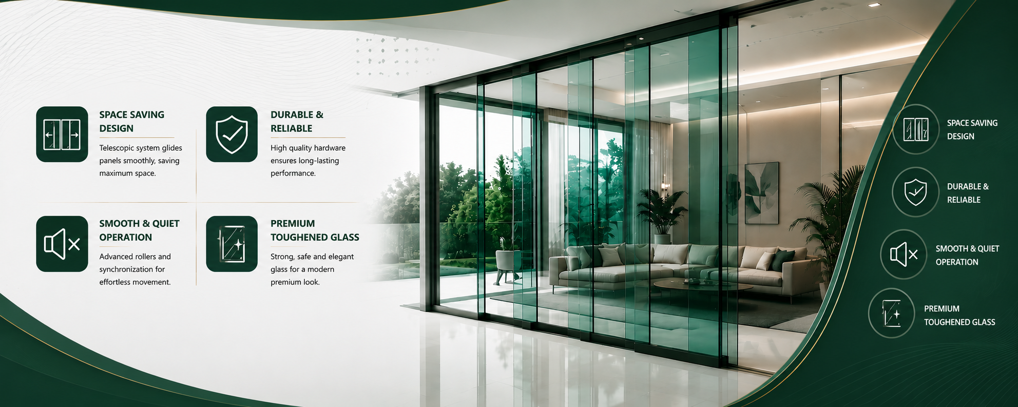 Telescopic Sliding Glass Door